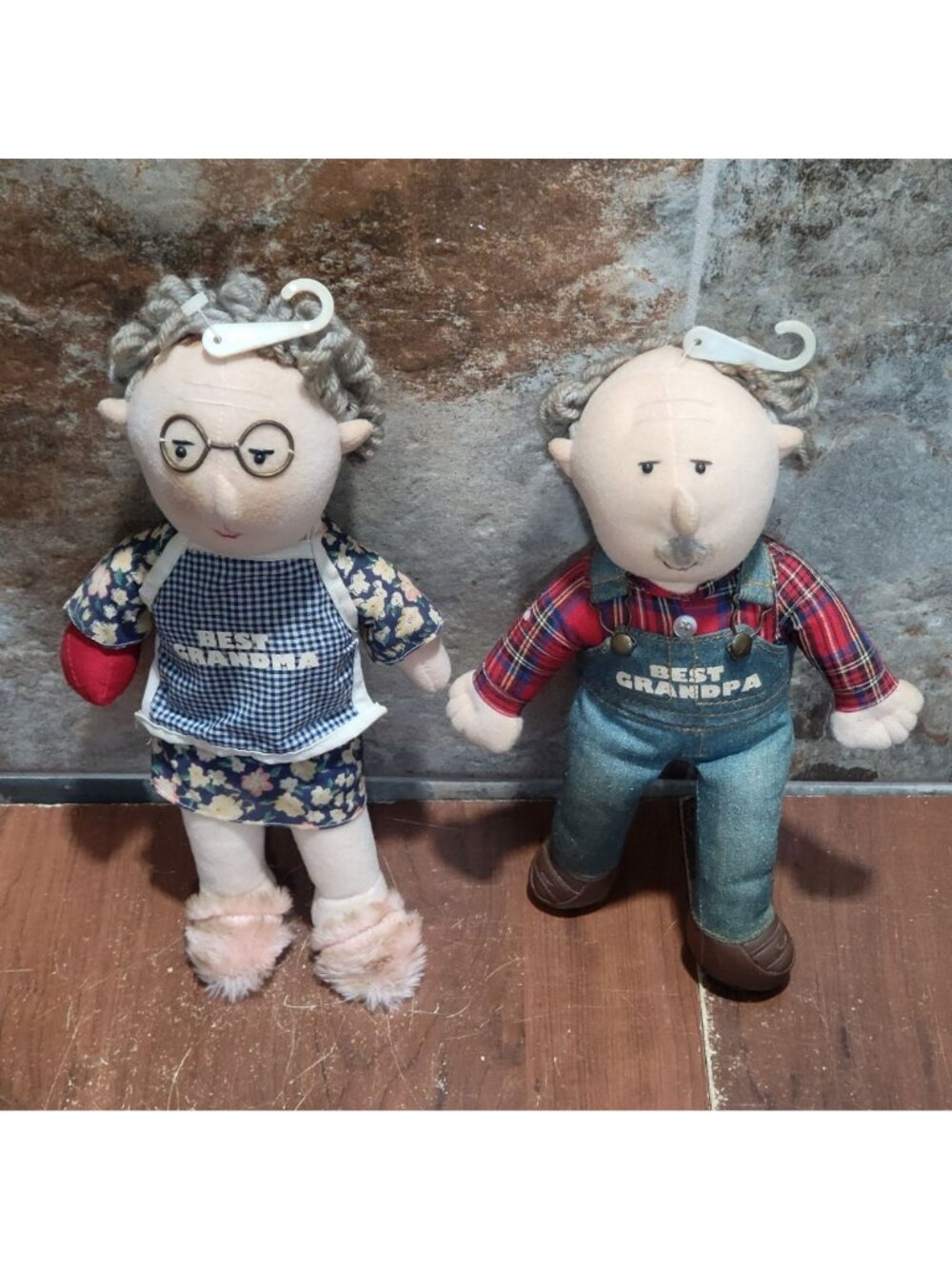 Vintage Peppy People Grandma Tillie & Grandpa Joe Plush Dolls 1998 - Picture 11 of 13